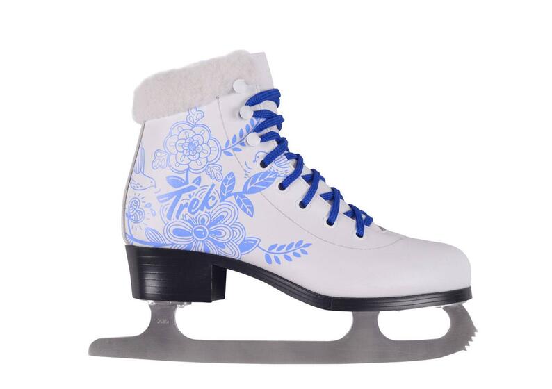 Коньки фигурные TREK Flowers Fur (RU37;EU38;CM23,5) 