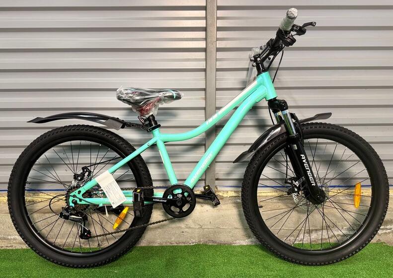 Велосипед 24 " Avenger C241DW(бирюзовый/серебристый))