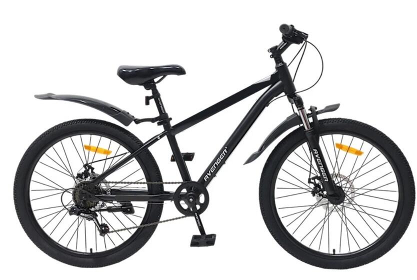 Велосипед 24 " Avenger C242D (13"черный/серебристый)