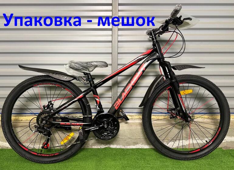Велосипед 24" Blackout черный/красный 24MD800-2