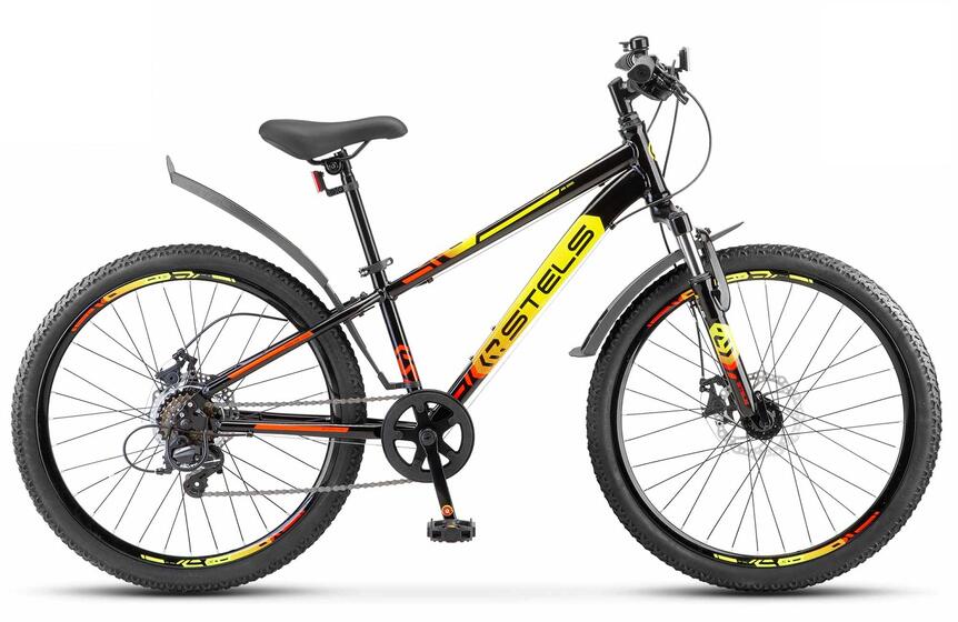 Велосипед 24" STELS Navigator-400 MD (12" черный/желтый),