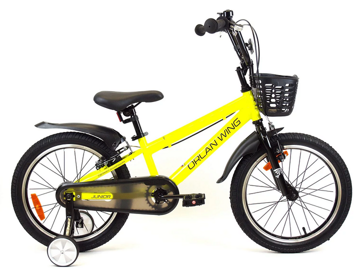 Велосипед 18" ORLAN WING JUNIOR(желтый, сталь)