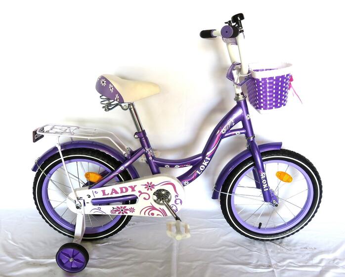 Детский велосипед 16" -LOKI LADY фиолетовый 16LLPR purple