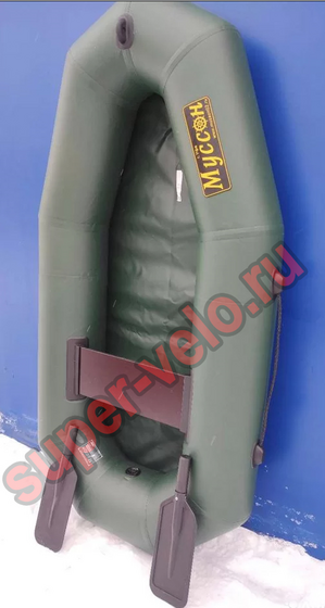 Лодка Муссон R-195 с гребками зеленый 