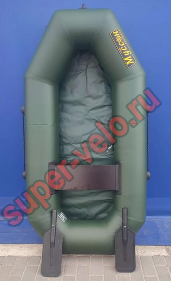 Лодка Муссон S-190 с гребками зеленый  