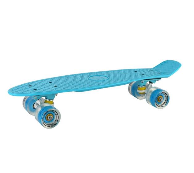 Мини-круизер PNB-01GW (22") Blue светящ.колеса