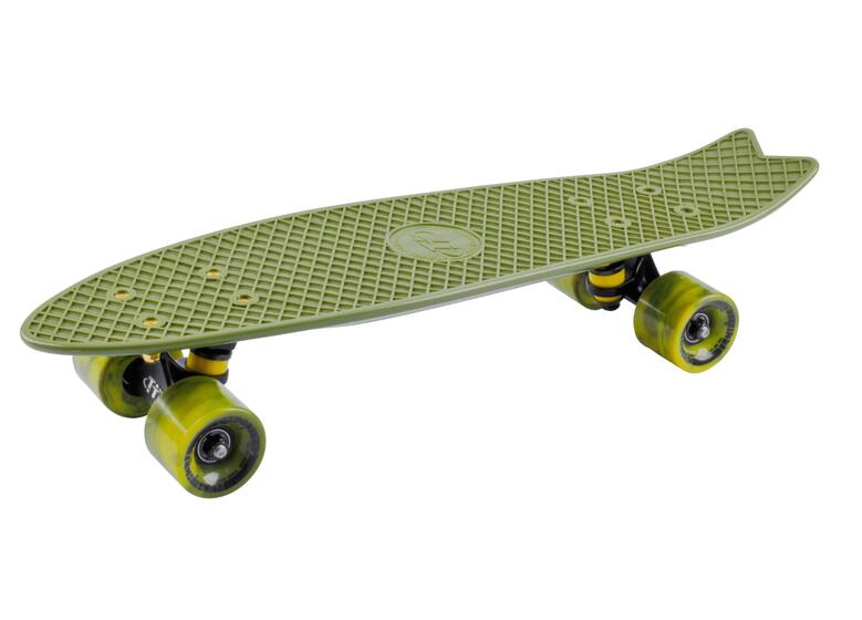 Скейтборд пластиковый Fishboard 23 dark green 1/4 TLS-406